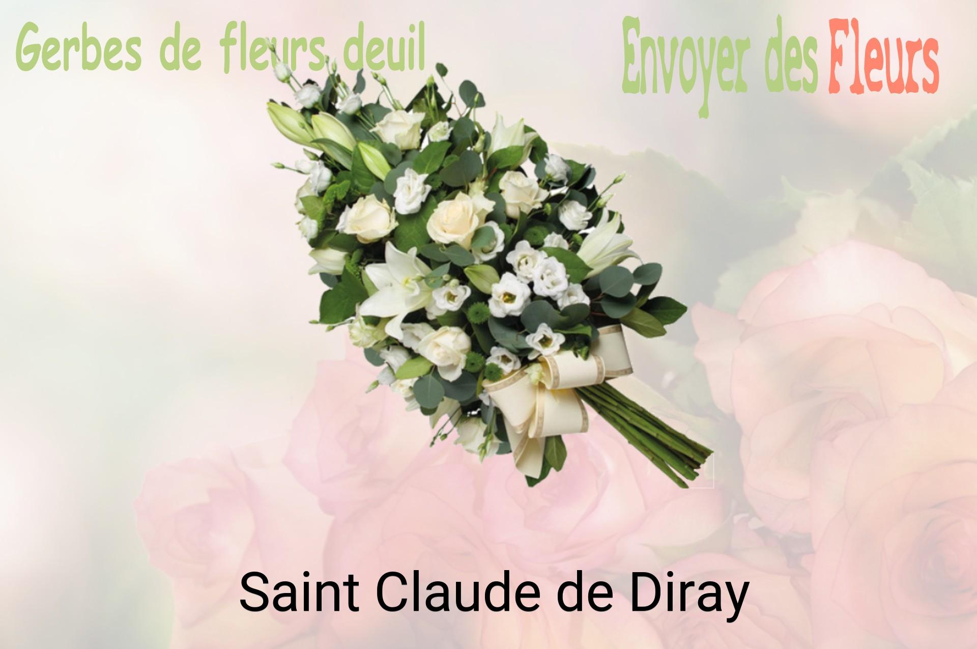 Gerbe de fleurs de deuil livrée à Saint-Claude-de-Diray